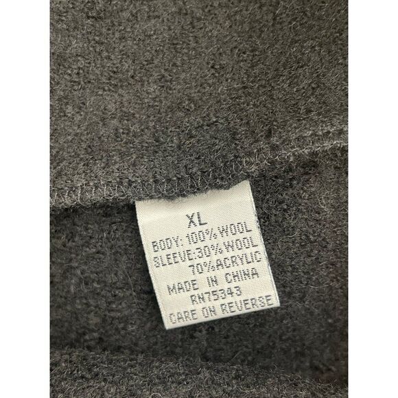 Sarah Spencer Women Black Wool Long Sleeve Lace-Up Detail Sweater Size XL - Picture 8 of 10